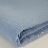 Double gaze ciel confettis doré