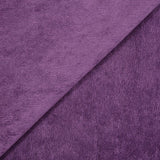 Velours polyester côtelé aubergine
