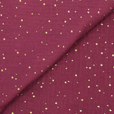 Double gaze lie de vin confettis doré