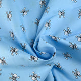 Coton imprimé pirate 2cm fond ciel
