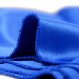 Crêpe satin polyester bleu électrique