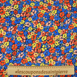 Crépon viscose lurex arabesque fond noir