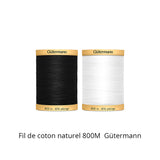 Fil de coton naturel 800m - Gütermann