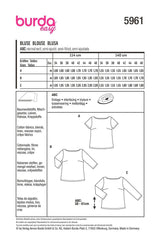 Burda boss n ° 5961: Blouse