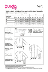 Burda boss n ° 5976: coat & jacket