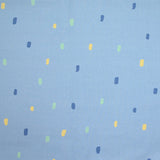 Popeline de coton imprimée rectangle de couleur fond bleu barbeau