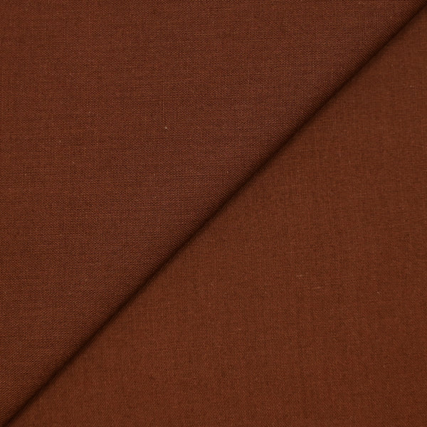 Coton uni marron