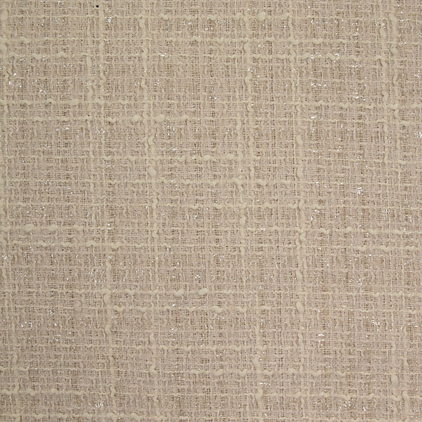 Tweed Emma lurex polyester fond beige clair