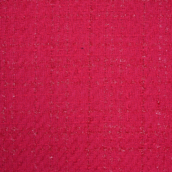 Tweed Emma lurex polyester fond fuchsia