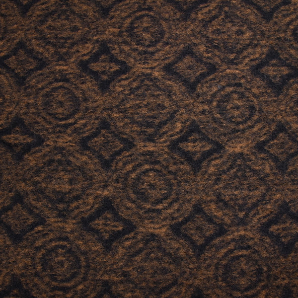 100% Laine bouillie moulures marron et bleu nuit