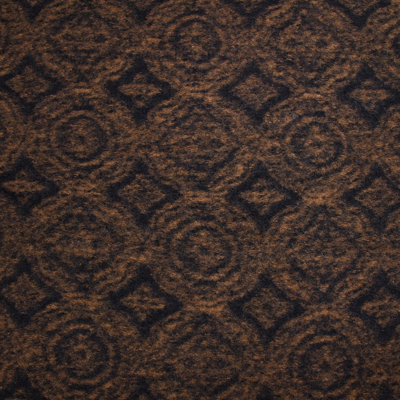 100% Laine bouillie moulures marron et bleu nuit