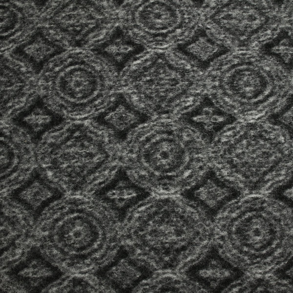 100% Laine bouillie moulures noir et gris