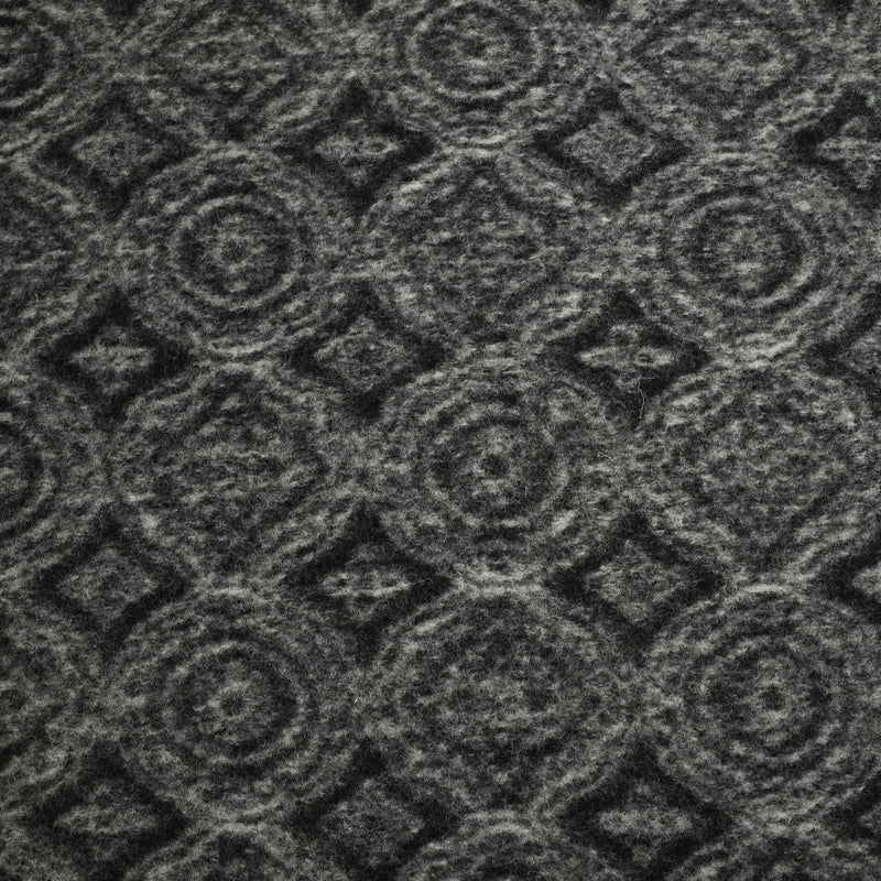 100% Laine bouillie moulures noir et gris