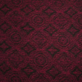 100% Laine bouillie moulures noir et lie de vin