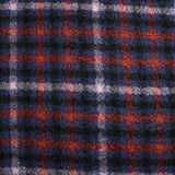 100% Laine sherpa à carreaux Anouk fond marine