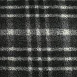 100% Laine sherpa à carreaux Jeanne fond anthracite