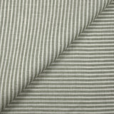 100% Lin rayé gris et blanc