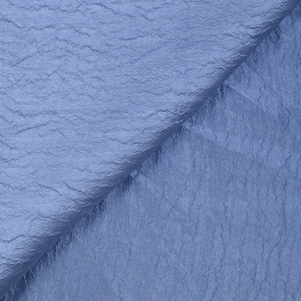 100% Soie froissée bleu bleuet