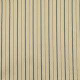 Satin de coton élasthanne imprimé rayé bleu fond beige