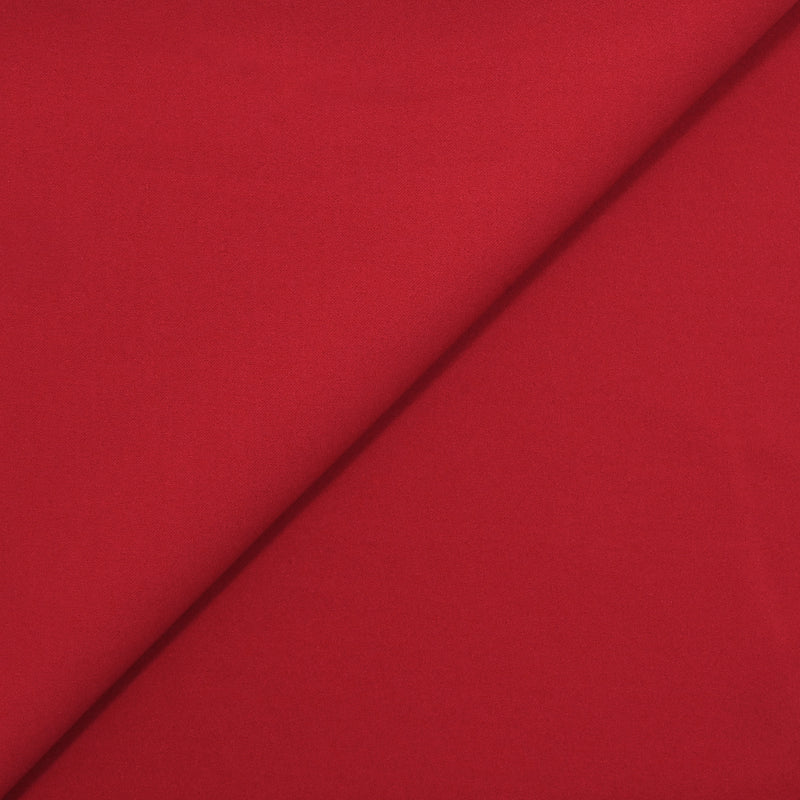 Crêpe de polyester envers jersey rouge