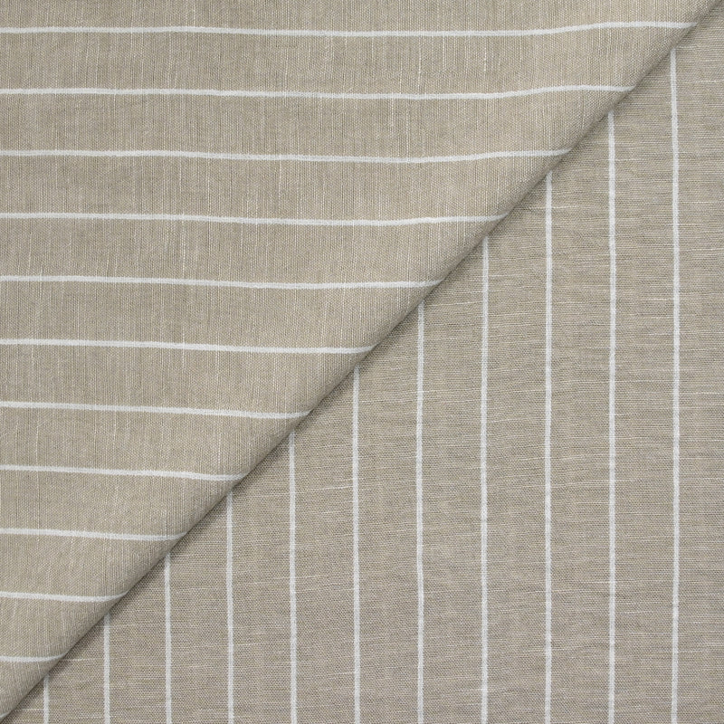 Étamine de polyester rayures 20 mm fond sable