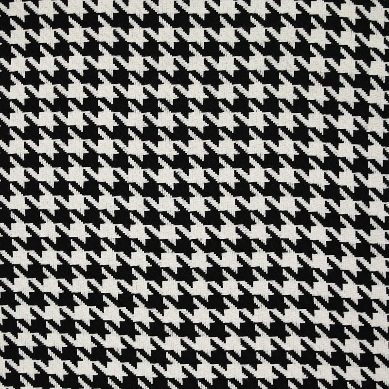 Tweed Wool Chicken y poliéster en blanco y negro