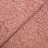 Lace polyester leaves old pink background