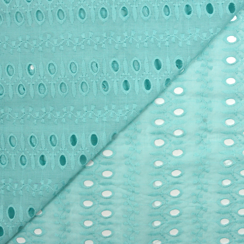 Broderie anglaise Naomie turquoise