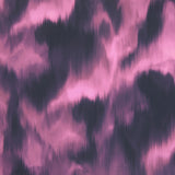 Jersey imprimé envers néoprène brouillard rose et noir