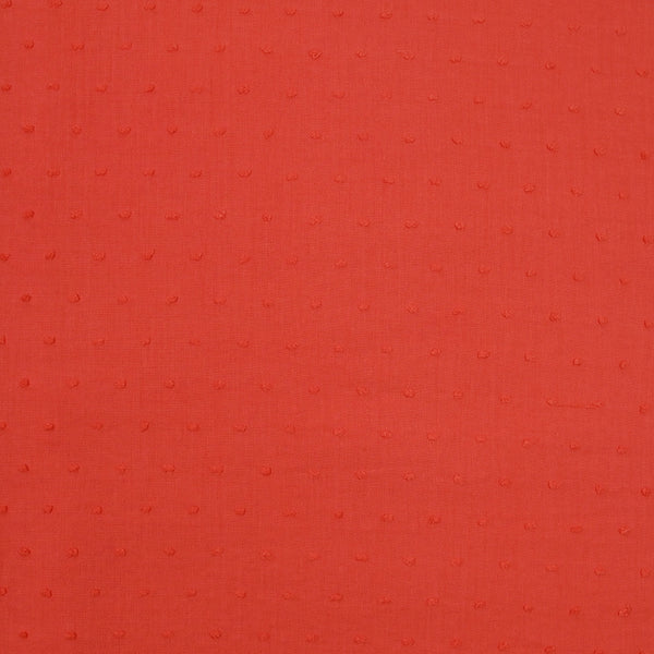 Voile de coton Plumetis TM corail