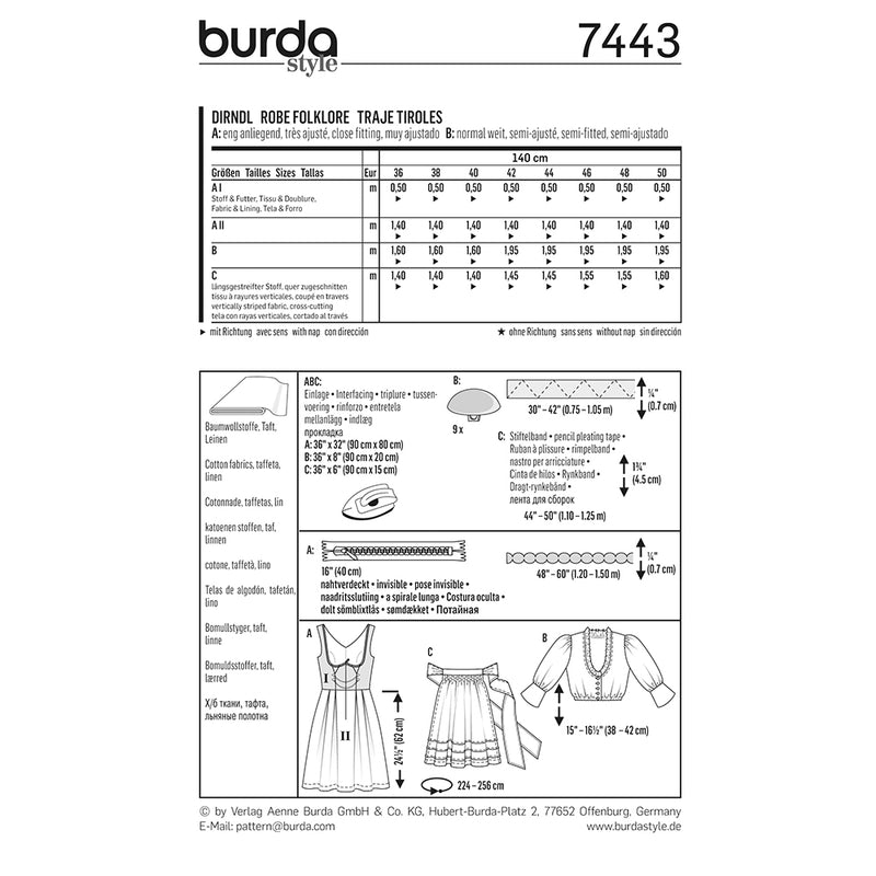 Patron n°7443 : Robe folklore