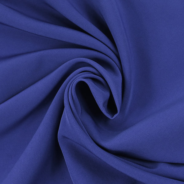 Crêpe de polyester lourd Madeleine bleu roi