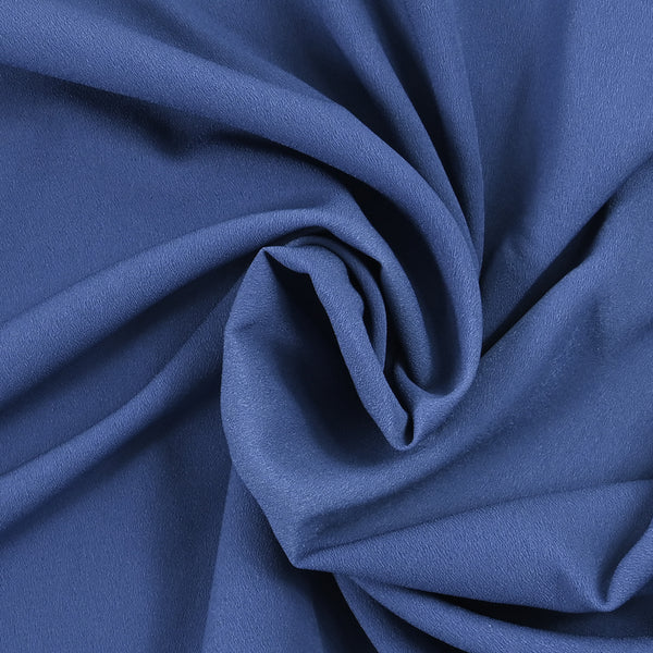 Crêpe Polyester Fine Charlotte Bleuet Bleuet