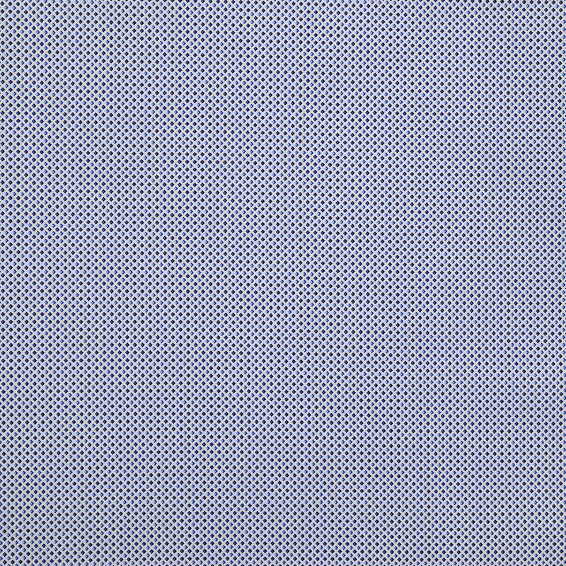 Coton imprimé petits éléments bleu fond blanc