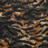 Maille polyester imprimée lurex camouflage marron