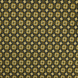 Gabardine de coton élasthanne imprimée Tourbillon jaune fond noir
