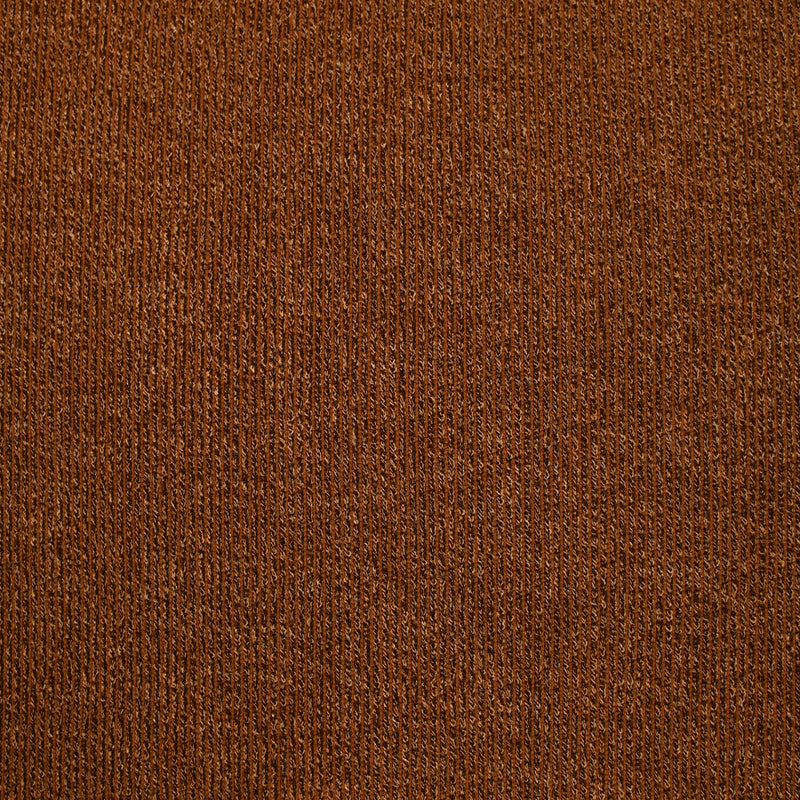 Maille polyester côtelée brun rouille
