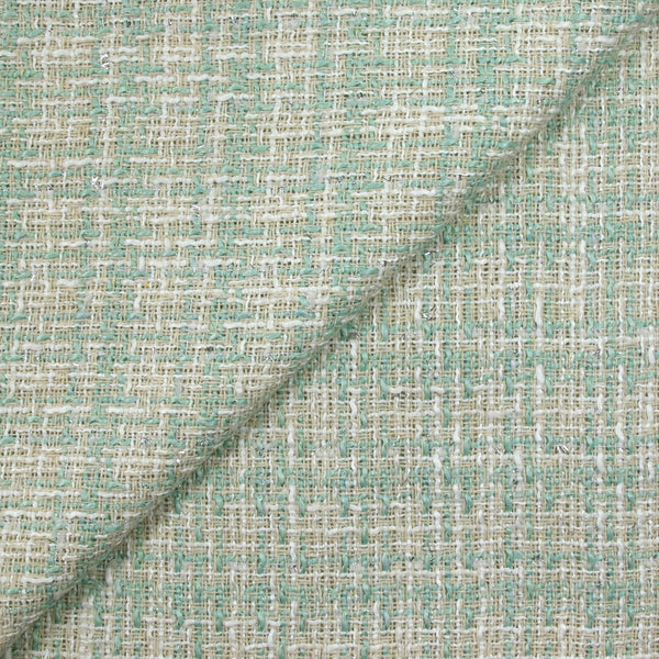 Tweed de polyester lurex Margaret vert d'eau