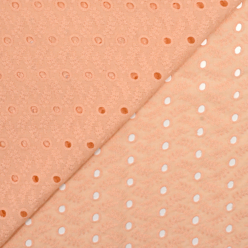 Broderie anglaise Roma saumon