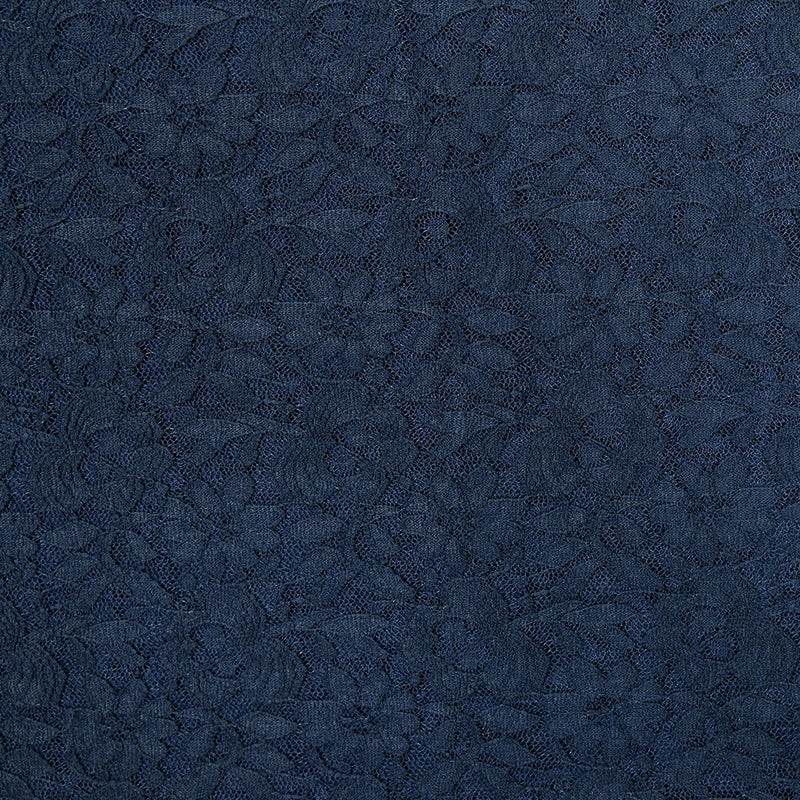 Dark blue polyester lace