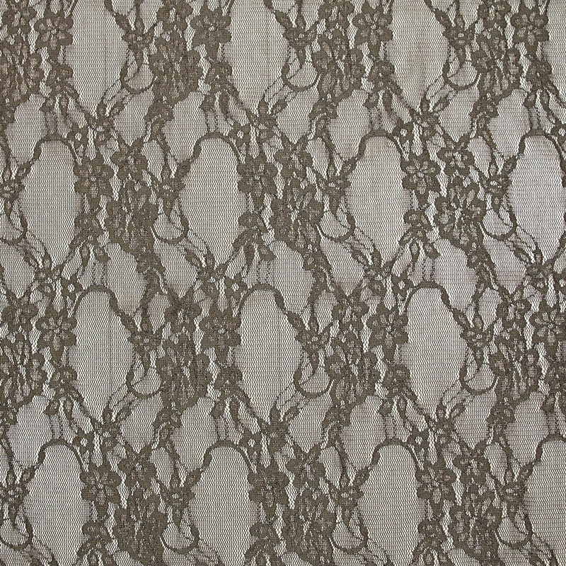 Dentelle polyester Chloé fond taupe