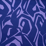 Heavy crêpe printed labyrinth parma and marine
