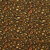 Viscose jersey printed leopard ocher brown background