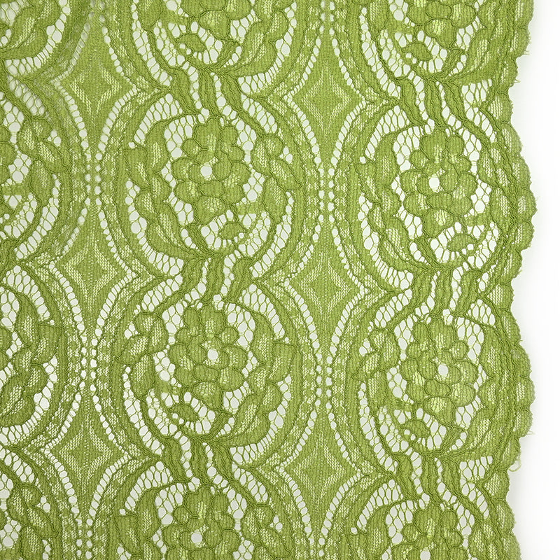 Festoned lace polyester olga green pistachio