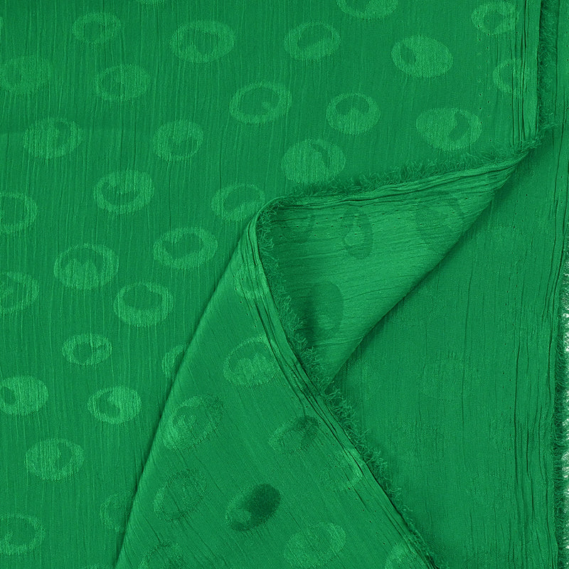 Mousseline Polyester Crinkle Elfy Green Background