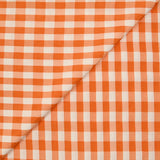 Polyviscose à carreaux Estelle fond orange