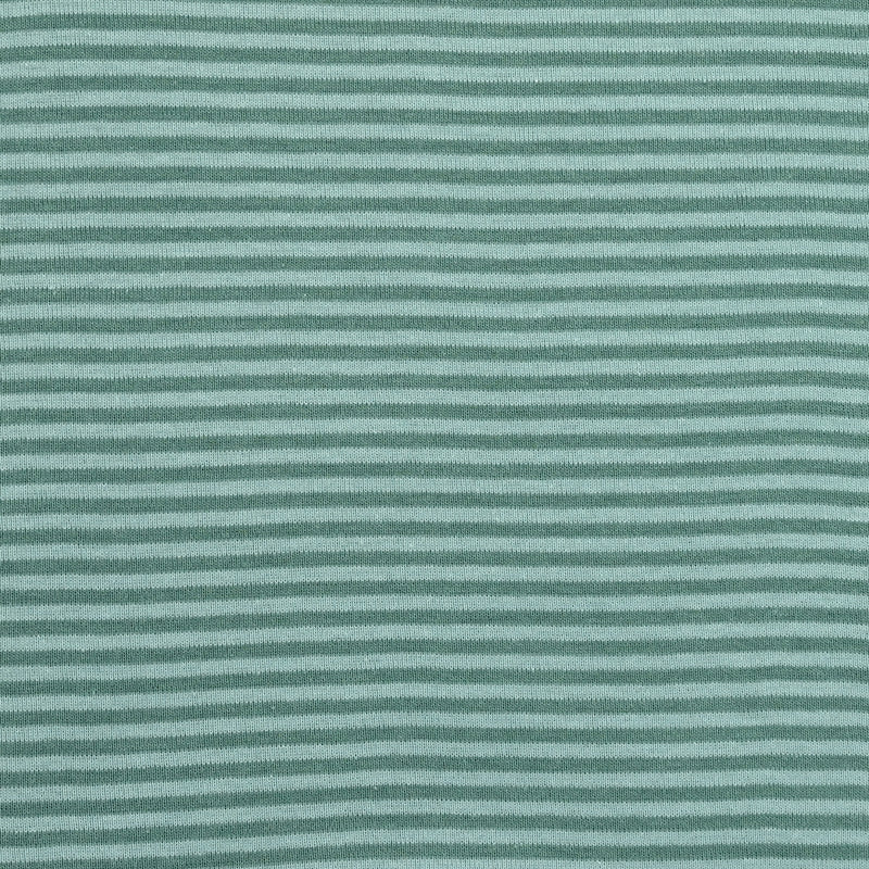 Jersey de coton rayé 3mm vert et bleu pâle