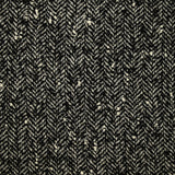 Laine mélangée chevrons noir et écru effet tweed