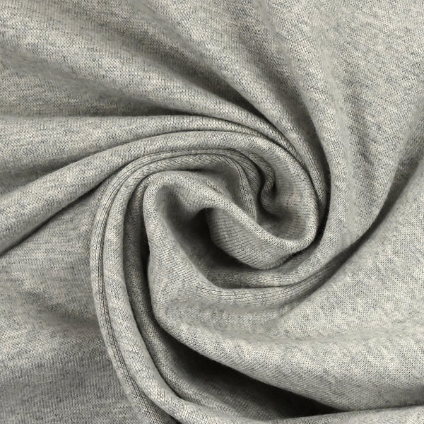 Jersey de coton épais gris chiné