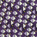 Viscose imprimée parcours abstrait fond violet